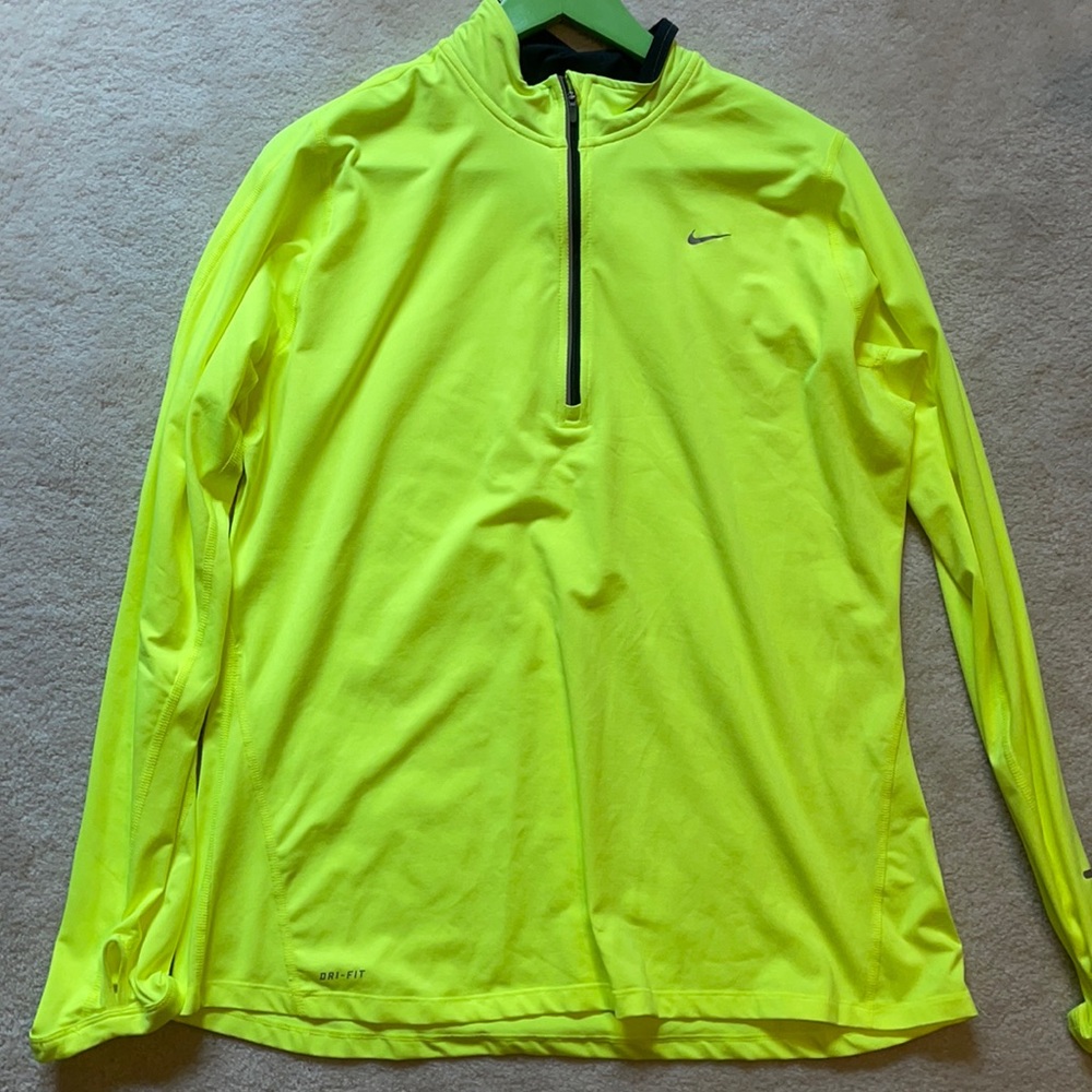 Nike Running woman’s neon yellow jacket XL